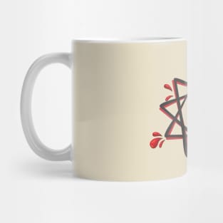 death sign with dripping blood Mug